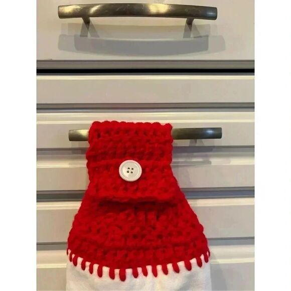 Crochet Top Kitchen Towel- Oh mickey valentine - Picture 2 of 2